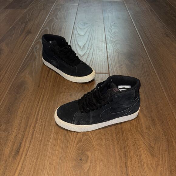 2018 Nike SB Zoom Blazer Mid Deconstructed Black Pro Purple AH6416 001 Sz 4.5 - Picture 8 of 9